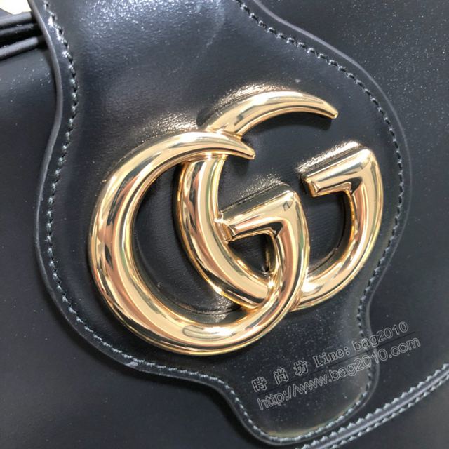 Gucci包 古馳女包 568857 Gucci牛皮單肩女包 Gucci斜挎包 黑色  gudj1013